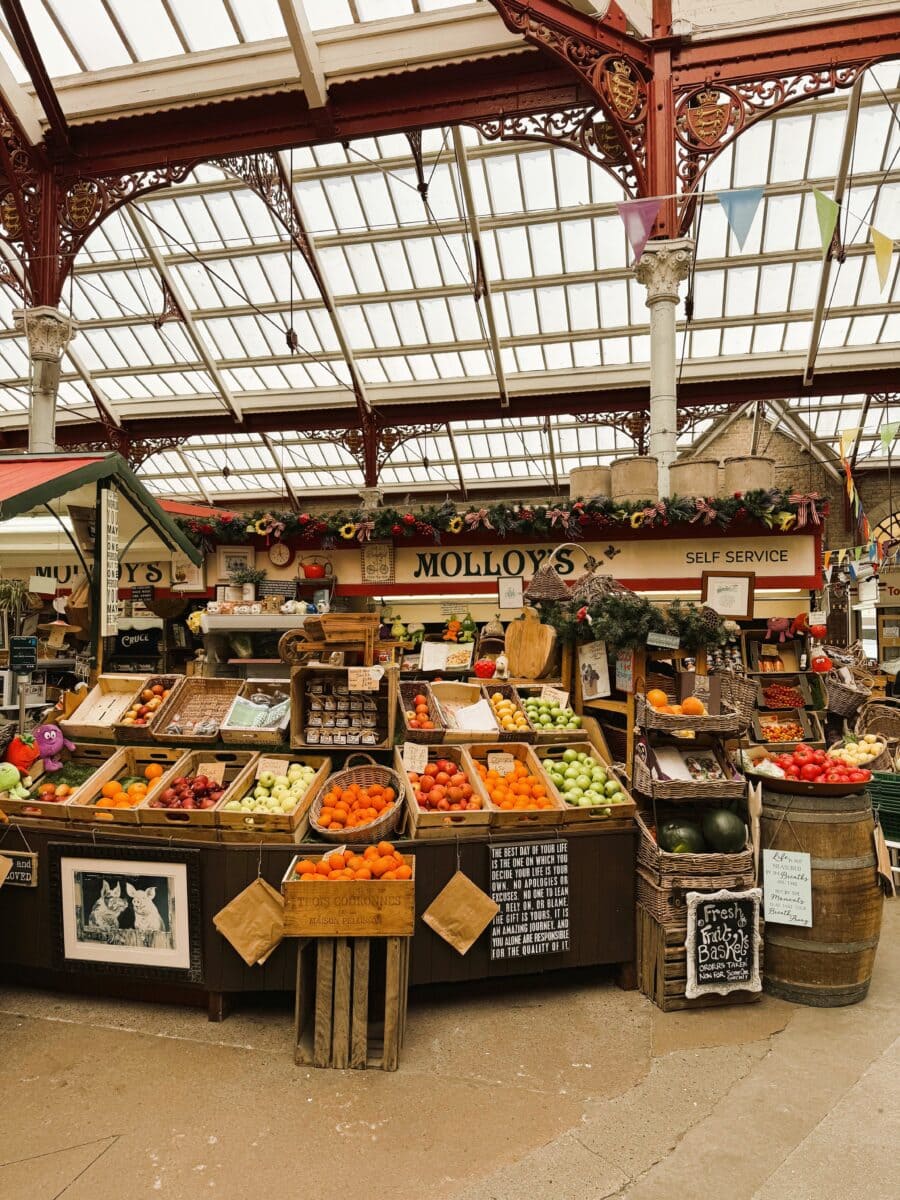 Groenten en fruit op The Central Market Jersey
