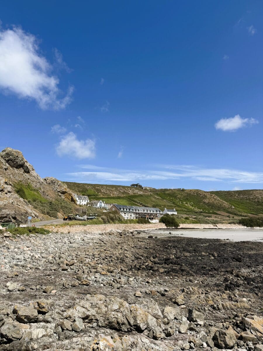 Uitzicht over St. Ouen's Bay op Jersey