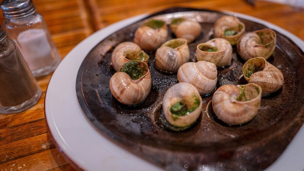 Escargots op een bordje