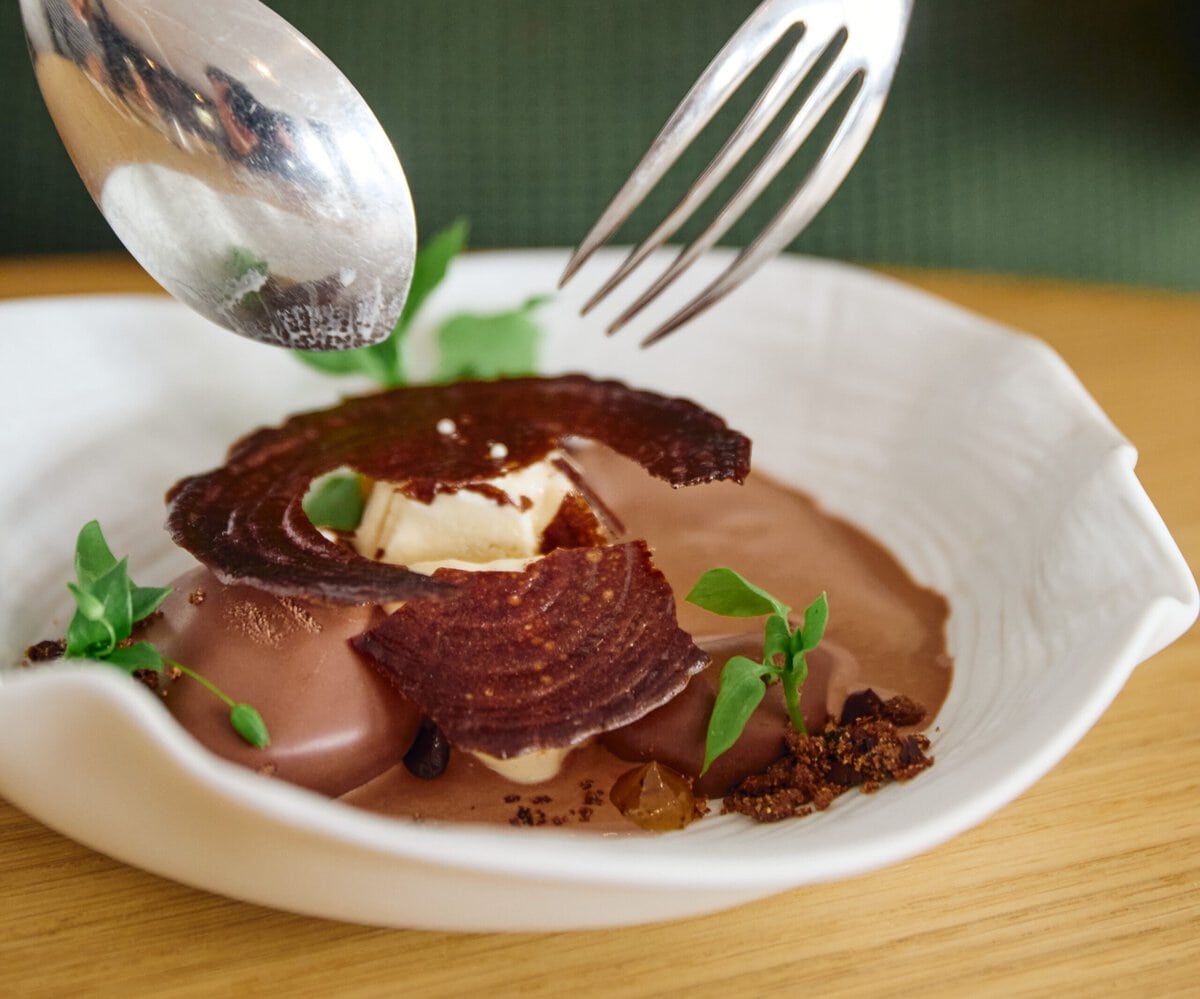 Gerecht in een Michelinrestaurant