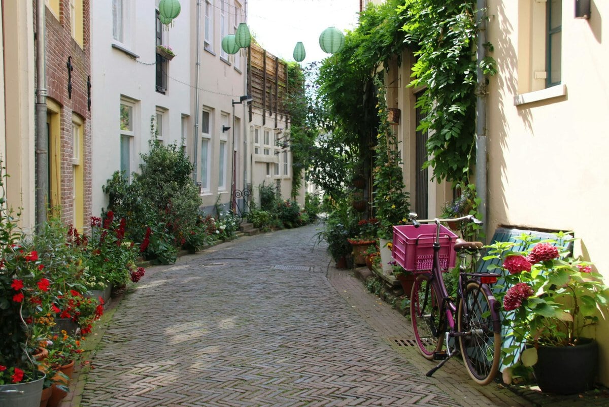 Straat in het centrum van Zutphen