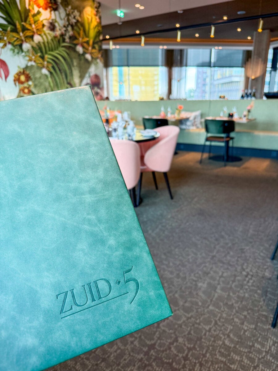 Menukaart Restaurant ZUID5 in Amsterdam