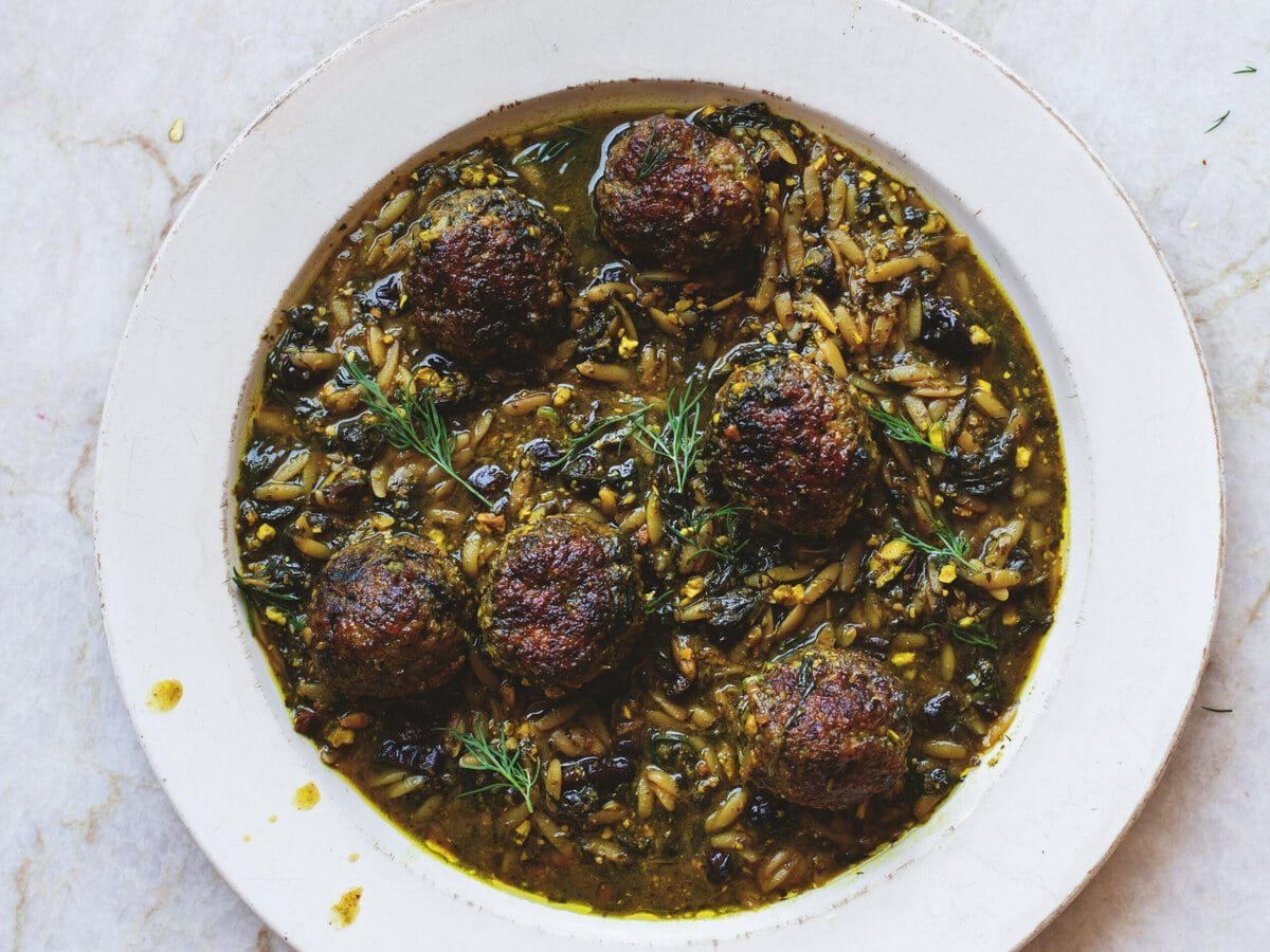 Kipgehaktballetjes met pistache en spinazie