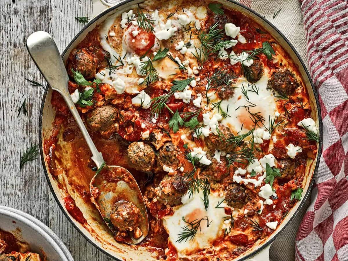 Shakshuka met lamsgehaktballetjes