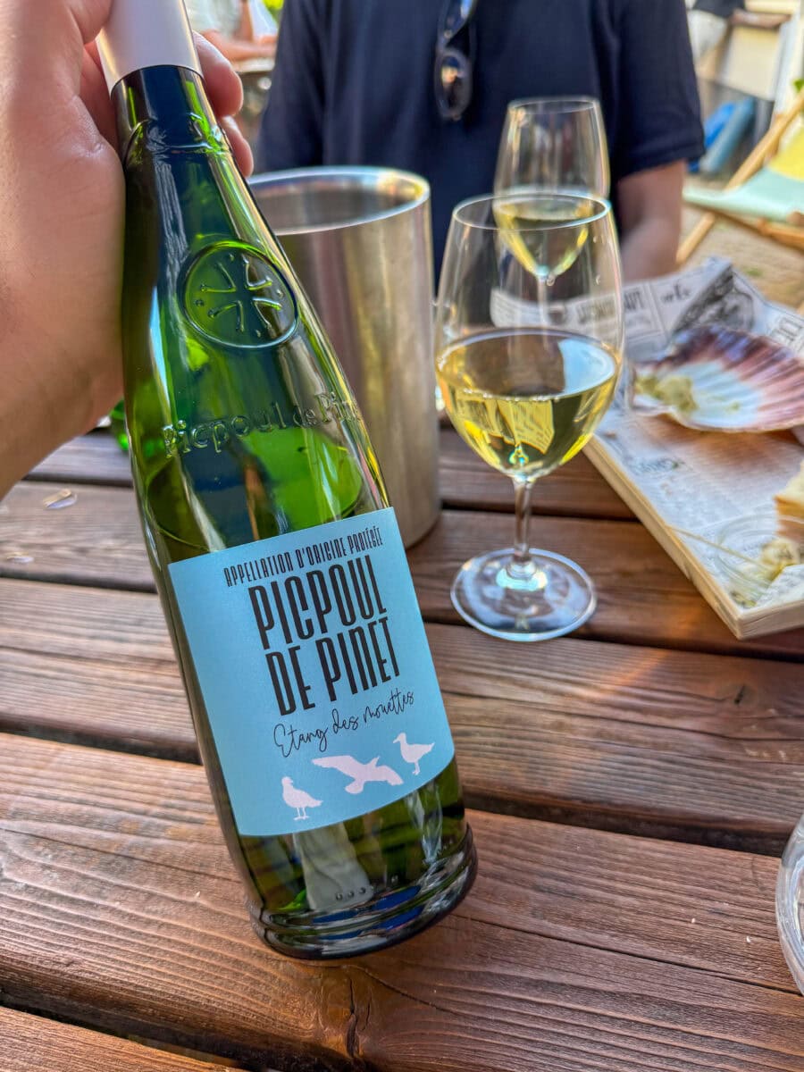 Fles Franse witte wijn