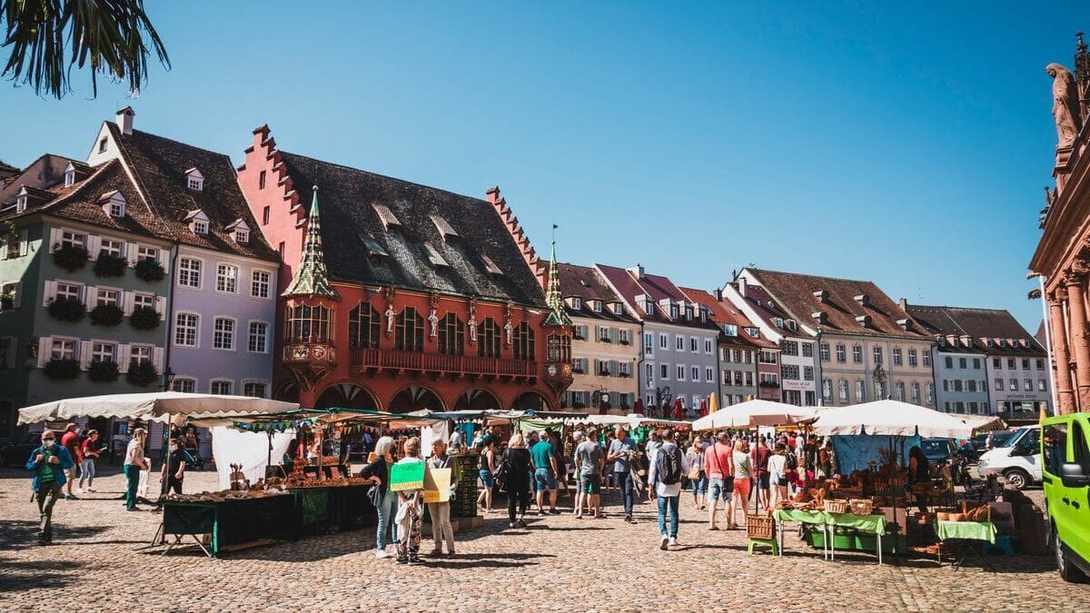 Plein in de Duitse stad Freiburg