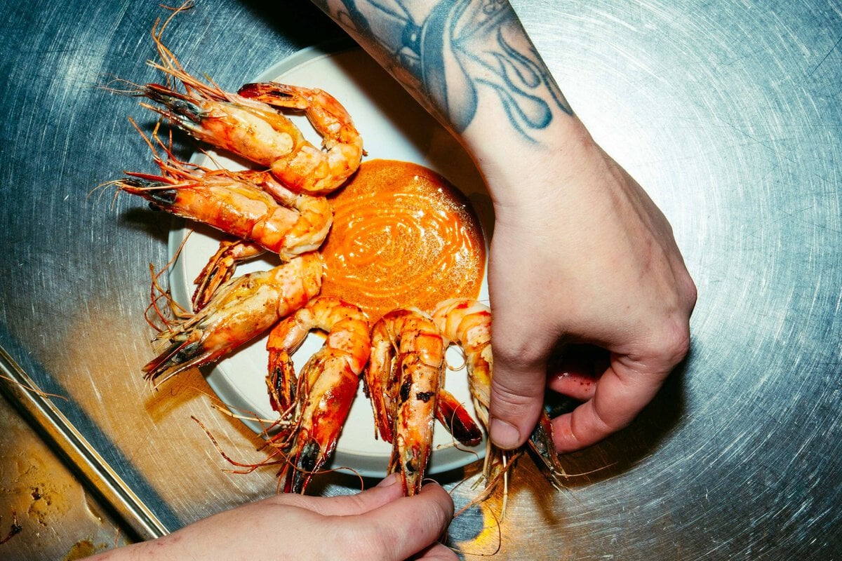 Spaanse gamba's met saus