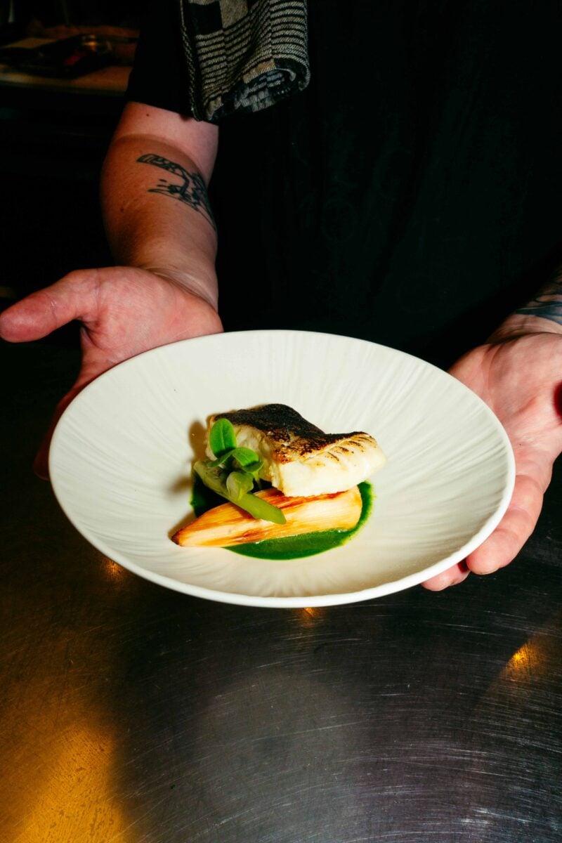 Visfilet bij een restaurant
