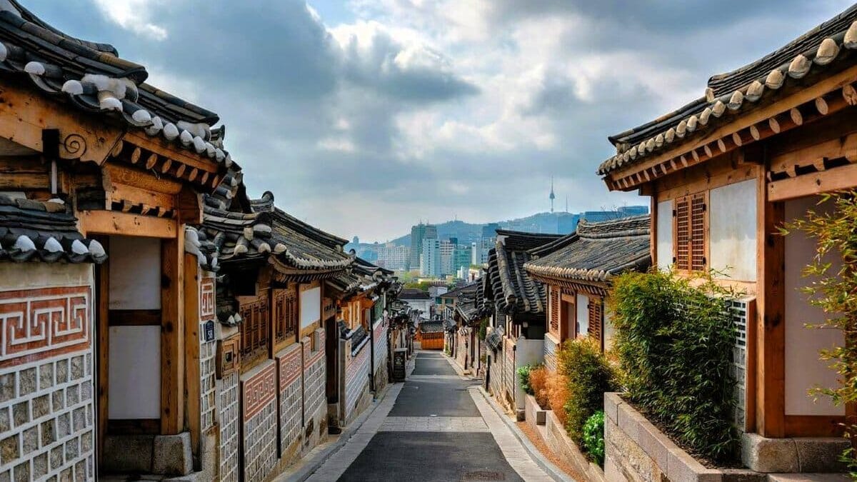 Wijk in Seoul met hanoks