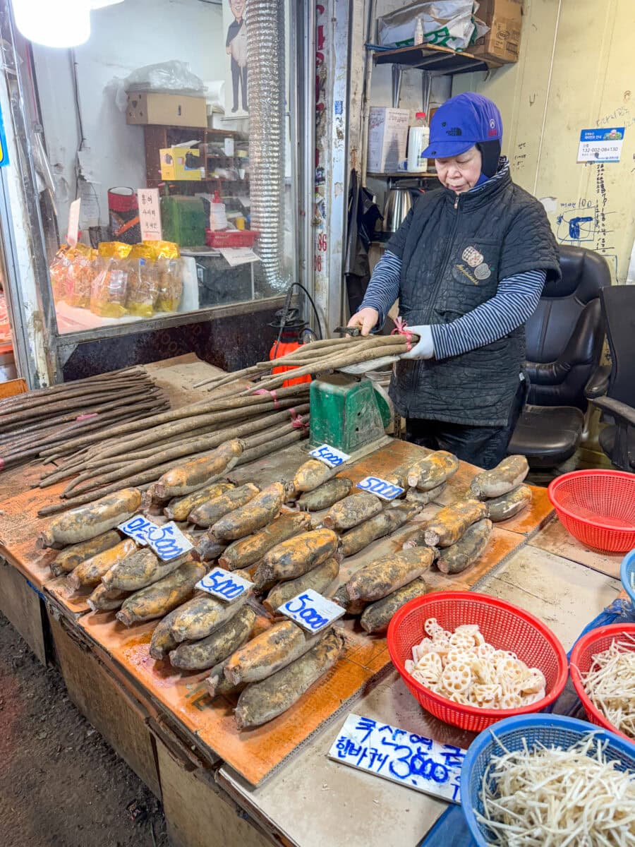 Markt in Seoul, Zuid-Korea