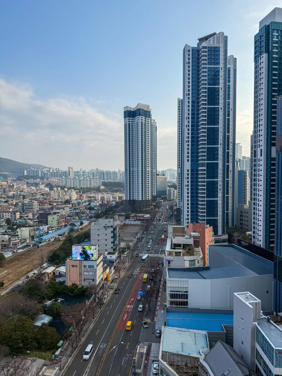 Uitzicht over Busan in Zuid-Korea
