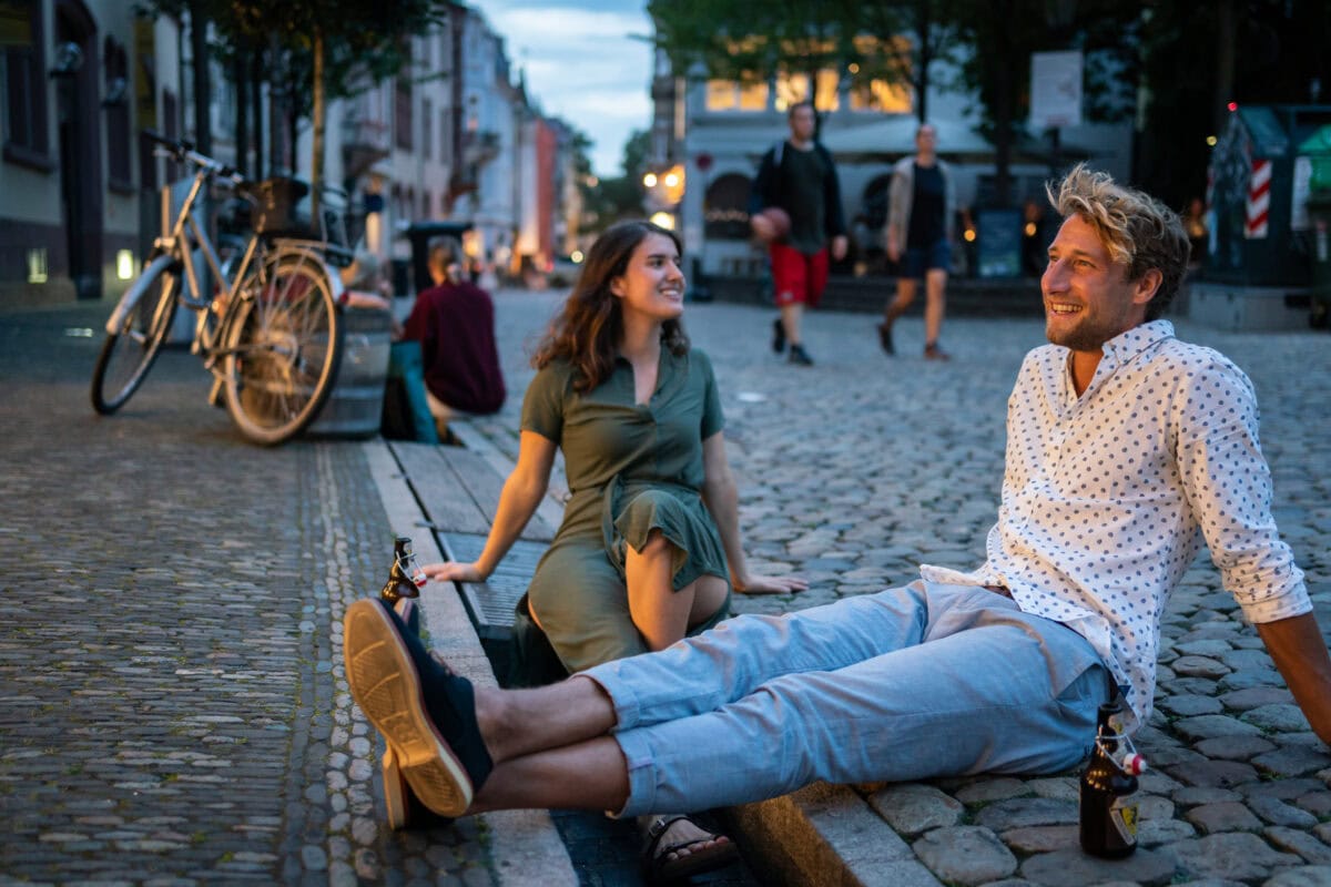 Straatbeeld van een stad in het Zwarte Woud